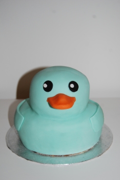 Blue Rubber ducky cake